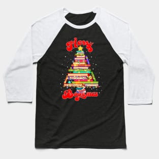 Merry Booxmas-Teachers, Students,Book Lovers, Christmas Baseball T-Shirt